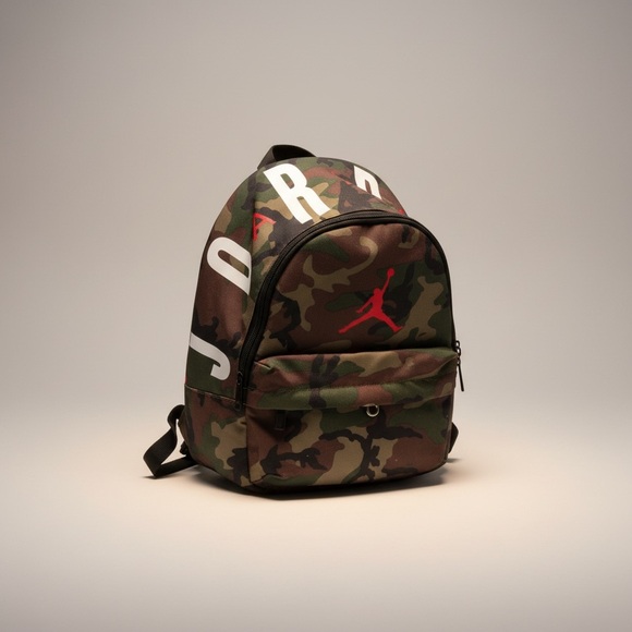 Jordan Green and Brown Camouflage Backpack